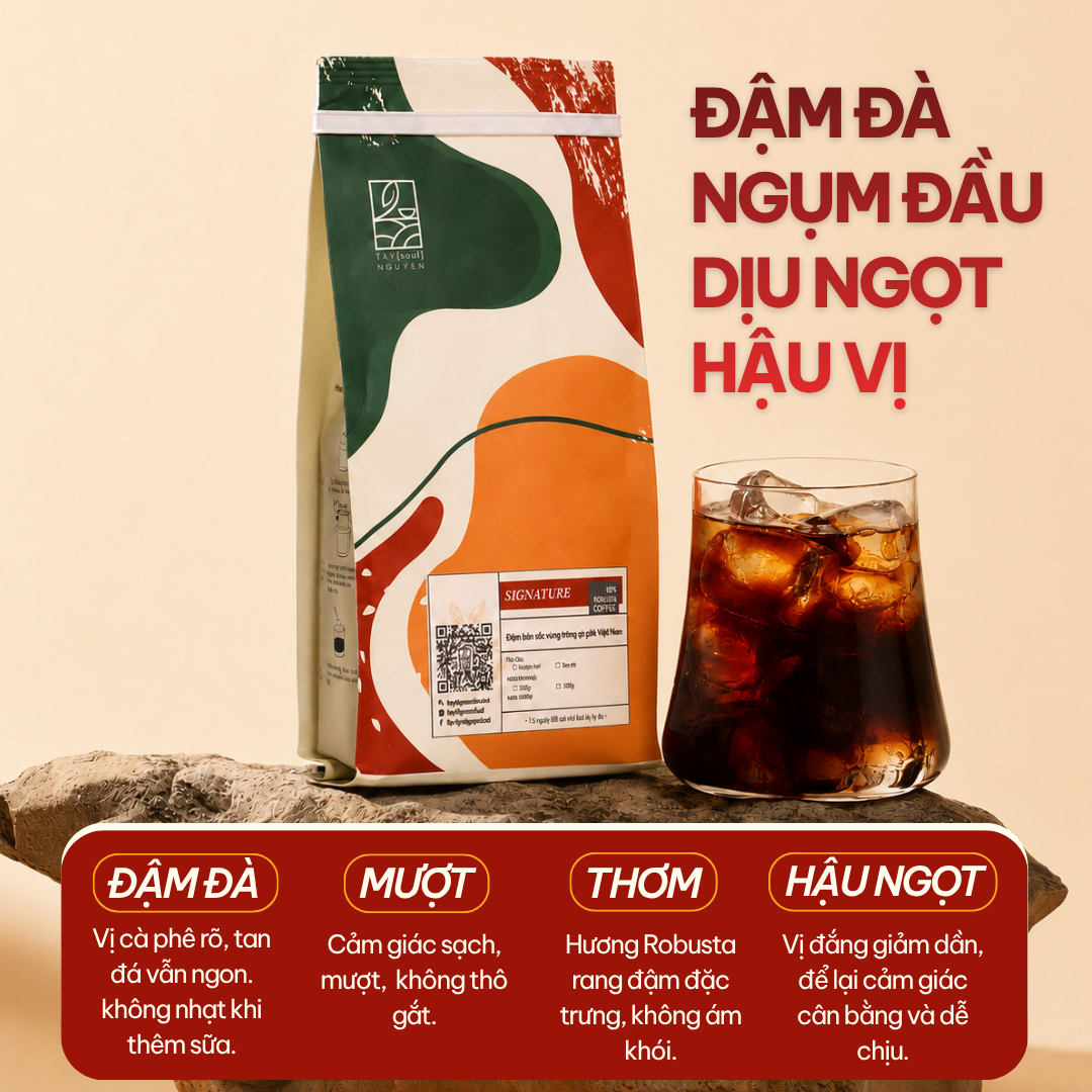 Cà Phê Nguyên Chất Signature 100% Robusta Honey Đăk Lăk 13 ca phe nguyen chat signature taynguyensoul.vn 4 1