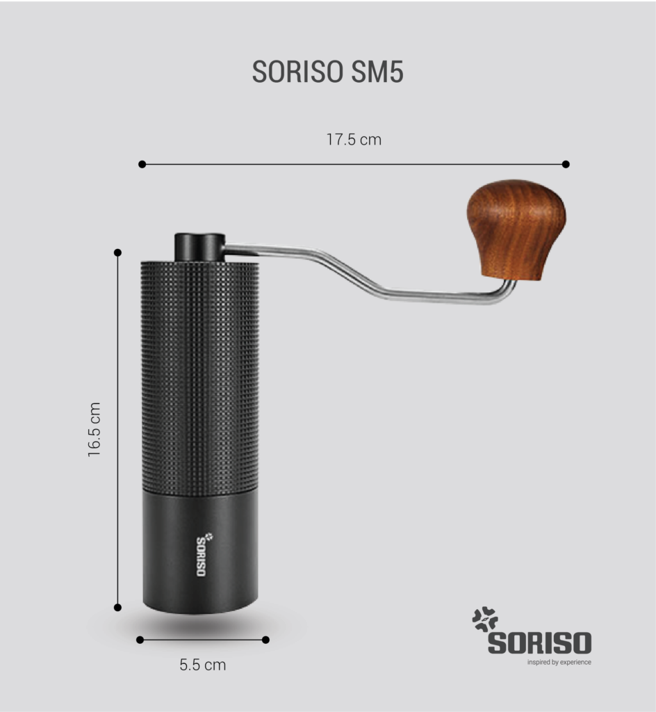 Cối Xay Cà Phê Cầm Tay Lưỡi Thép Soriso SM5 - Lưỡi 5 Cánh 8 coi xay ca phe cam tay soriso sm5 soriso.vn