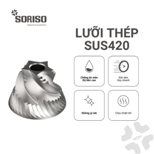 Cối Xay Cà Phê Cầm Tay Lưỡi Thép Soriso SMA7 - 7 Cánh 2 may xay ca phe tu dong soriso sgs3 luoi thep