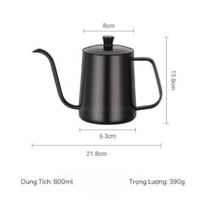 Ấm Rót Cổ Ngỗng Pha Cà Phê Inox 304 Loại Dày Có Nắp 7 binh rot co ngong taynguyensoul.vn .1
