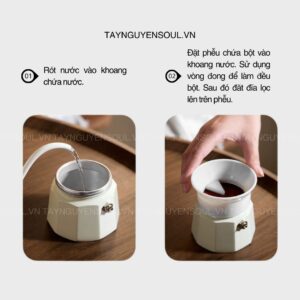 COMBO Cà Phê Moka Pot Full Bộ Pha Chế Espresso Thủ Công Cao Cấp 7 4