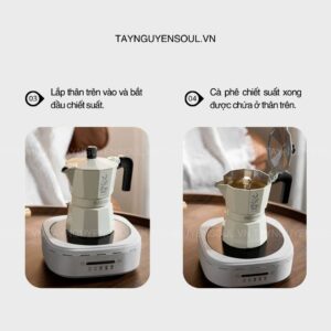 COMBO Cà Phê Moka Pot Full Bộ Pha Chế Espresso Thủ Công Cao Cấp 6 5