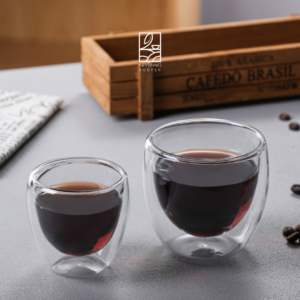 Ly Cà Phê Espresso Cách Nhiệt Thủy Tinh Borosilicate 2 Lớp SGL1 3 3 2