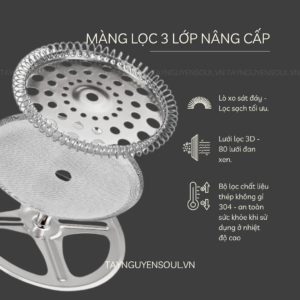 COMBO Cà Phê French Press Pha Cà Phê Kiểu Pháp 3 binh french press pha ca phe kieu phap taynguyensoul.vn .2