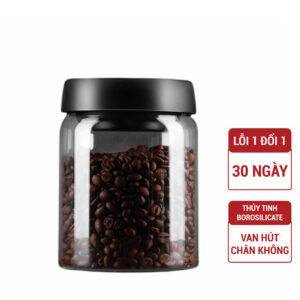 Hộp Đựng Cà Phê Hút Chân Không Thủy Tinh Borosilicate Cao Cấp SCKGL - 800ml