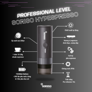 Máy Pha Cà Phê Cầm Tay Tự Động SORISO Hypespresso SH4 5 3