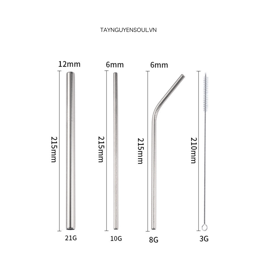 Bộ Ống Hút Inox 304 4 Món 4 bo ong hut inox 4 mon taynguyensoul.vn 4