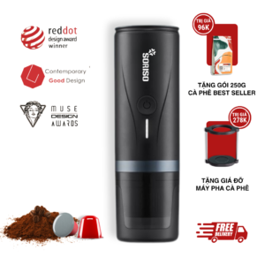 Máy Pha Cà Phê Mini SORISO Quick Shot QS Viên Nén & Giỏ Lọc 15G
