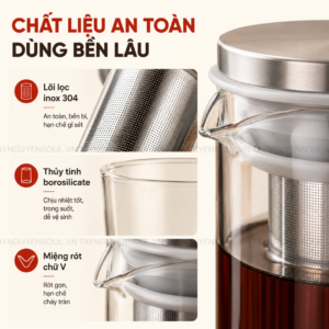 COMBO Cà Phê Cold Brew Ủ Lạnh Premium 17 BINH U COLD BREW 1L THUY TINH TAYNGUYENSOUL.VN 2