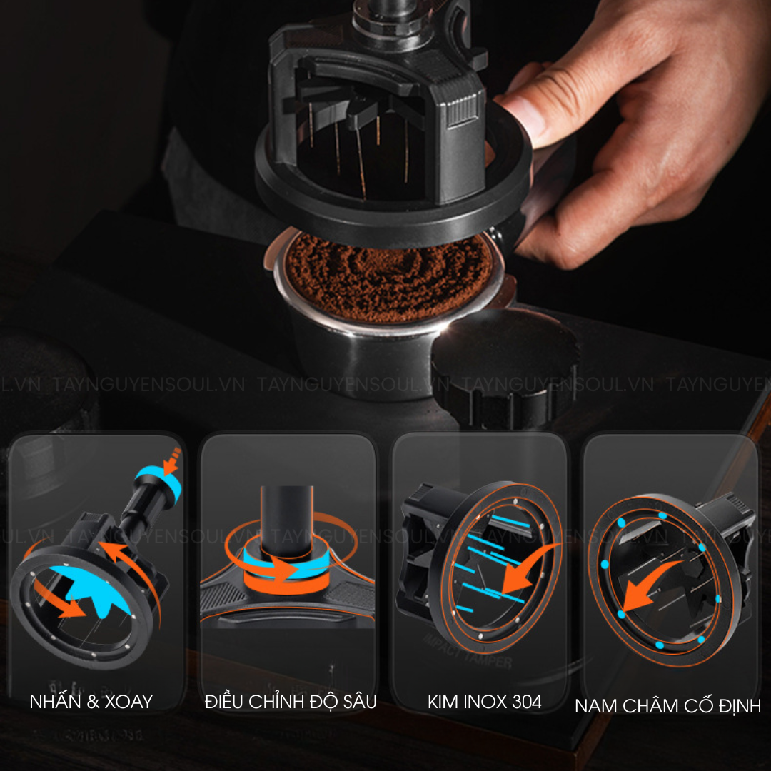 Dụng Cụ Đánh Tơi Bột Cà Phê Chuyên Nghiệp Nhấn Xoay Từ Tính 11 dung cu danh toi bot ca phe chuyen nghiep nhan xoay tu tinh taynguyensoul.vn .png 6