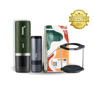 [Tặng GIÁ ĐỠ + Cà Phê + Freeship] Bộ Máy Pha Cà Phê Mini SORISO Quick Shot QS + SORISO SG1 (Đa năng)